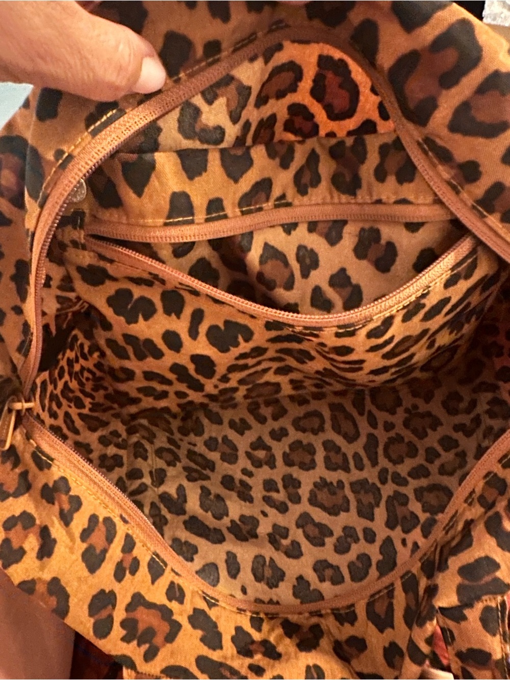 BAGGU Leopard Print Brown Tote Bag - Picture 3 of 5